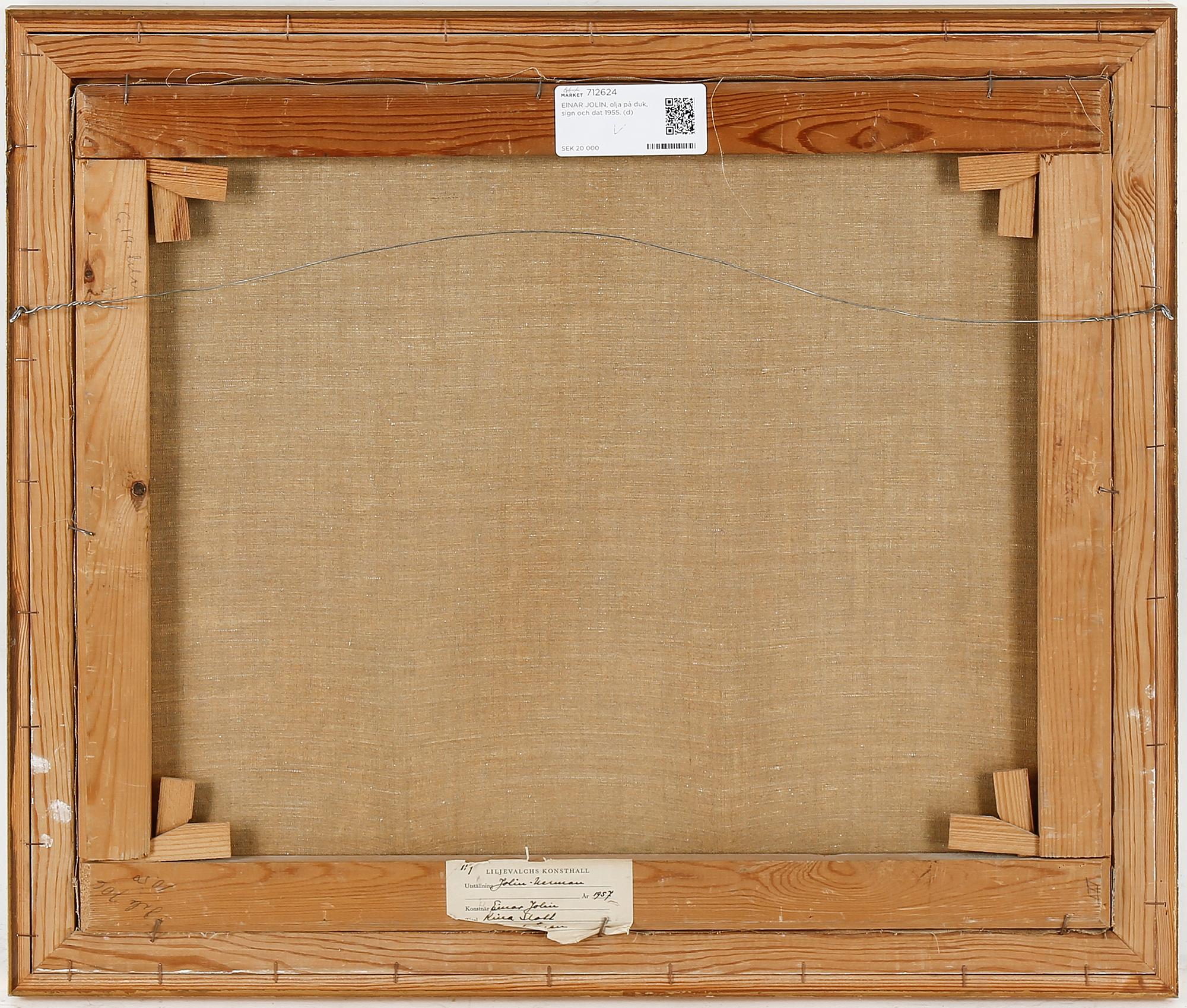 EINAR JOLIN, olja på duk, sign och dat 1955.