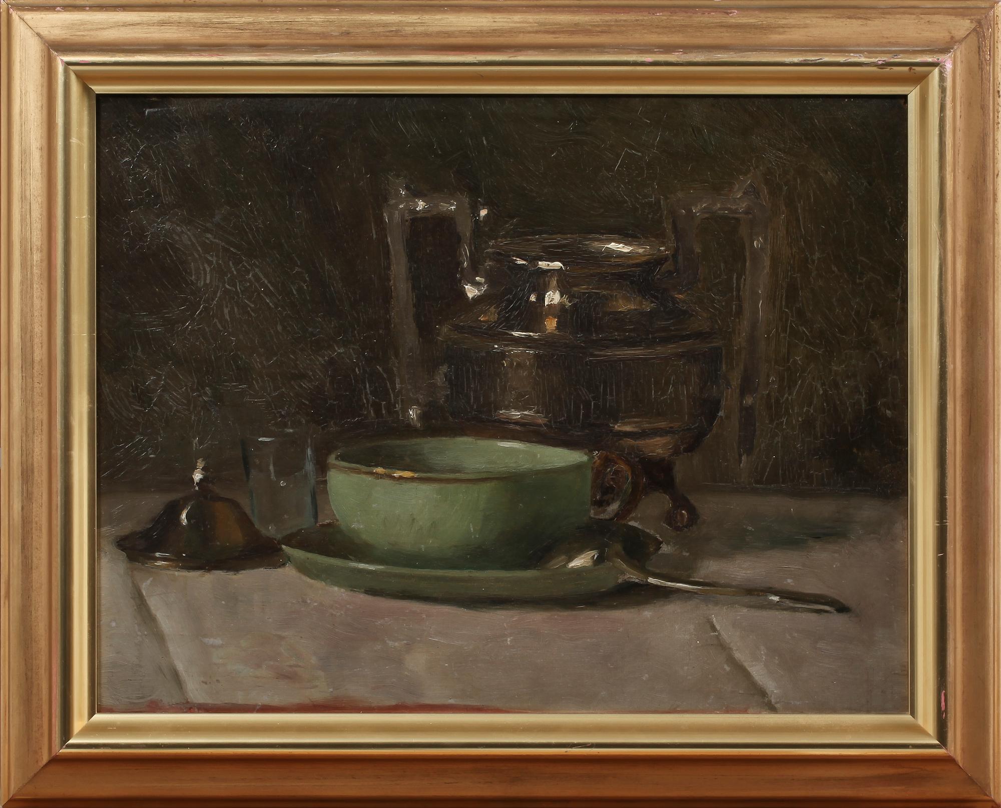 OKÄND KONSTNÄR, olja på pannå, ej sign, 1900-tal.