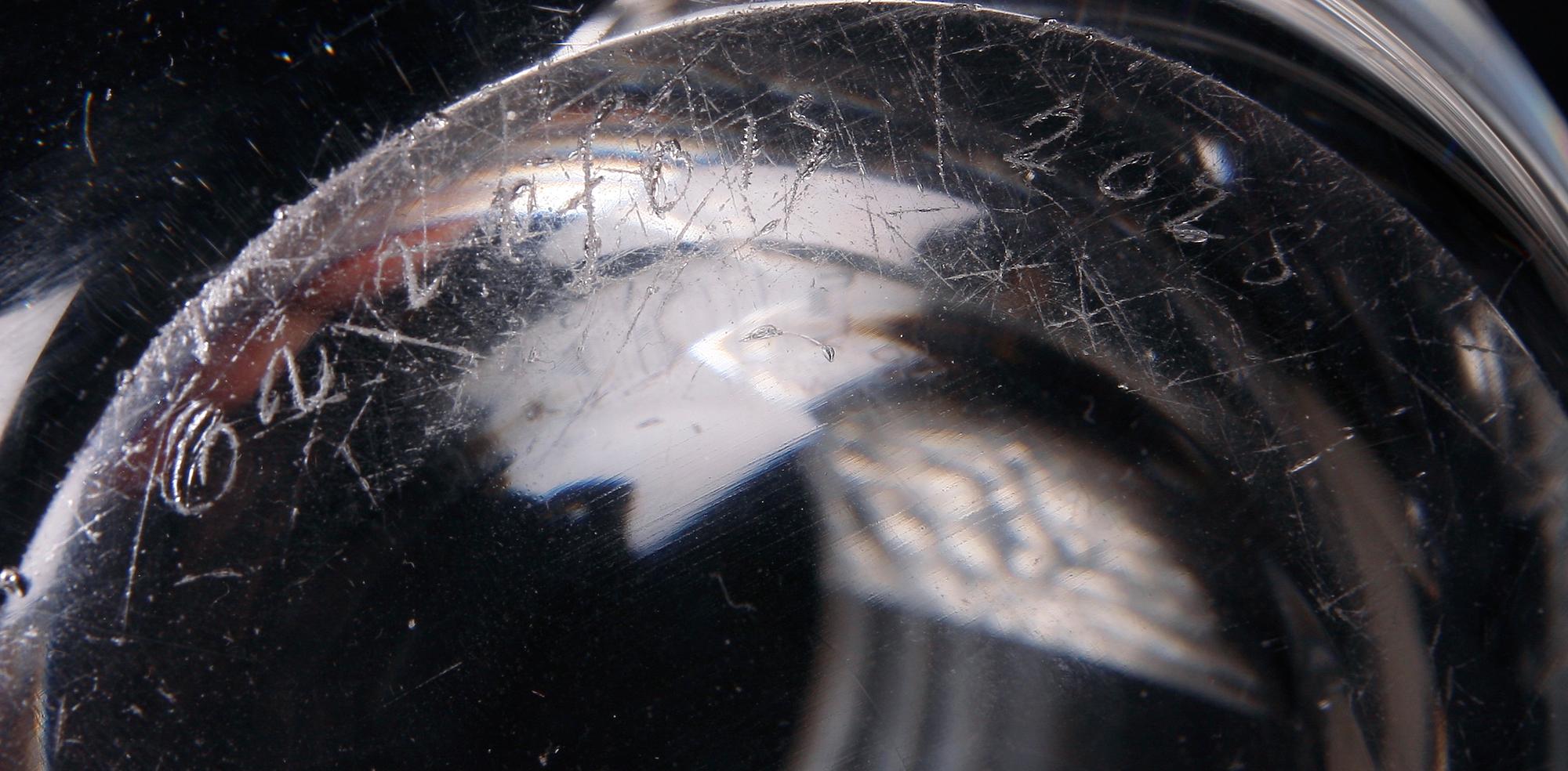 SNAPSGLAS, 6 st, samt VAS, glas, sk frimurarglas. 1900-tal.