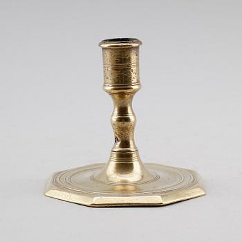 LJUSSTAKE, mässing, barock, 1700-tal.