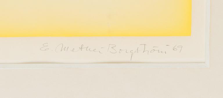 Ernst Mether-Borgström, serigrafi, signerad och daterad -69, numrerad 8/60.