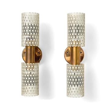 458. Harald Notini, a pair of wall lamps model 8820, Arvid Böhlmarks Lampfabrik, Stockholm, 1950s.