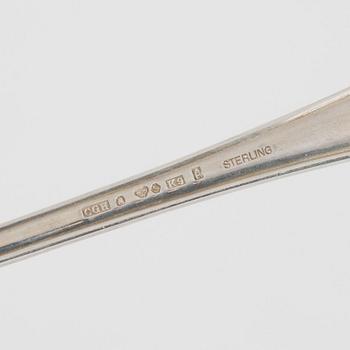 Besticksservis, silver, 131 delar, "Svensk Rund", GAB & C.G.Hallberg, Stockholm/Eskilstuna, 1952-1990.