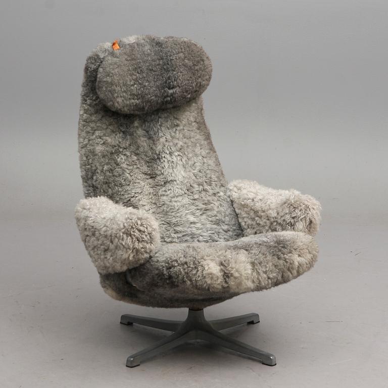 SNURRFÅTÖLJ "Contourette Roto", Alf Svensson för Dux. 1960/70-tal.