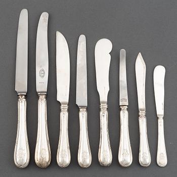 A Swedish silver cutlery service, model 'Rosen', incl CG Hallberg, K Anderson, Stockholm. (272 pieces).