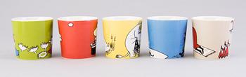 MOOMIN-MUGS, 13 pcs, porcelain, Moomin Characters, Arabia 1999-2017.