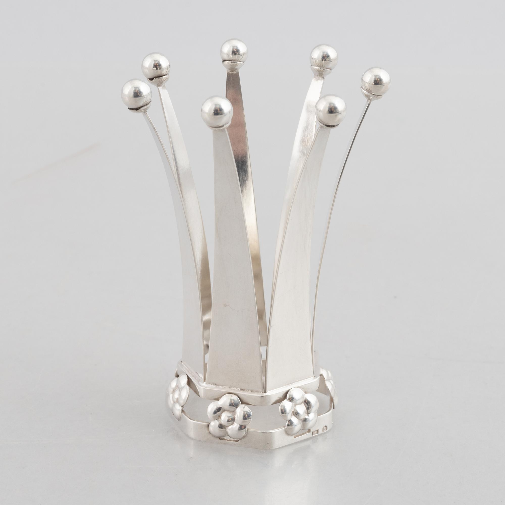 Brudkrona, silver, Alton Guldvaru Ab, Falköping 1947.
