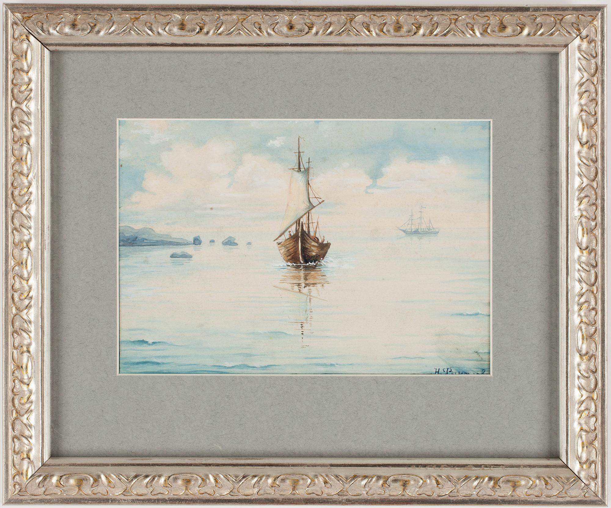 NIKOLAI RYKALOFF, akvarell, signerad.