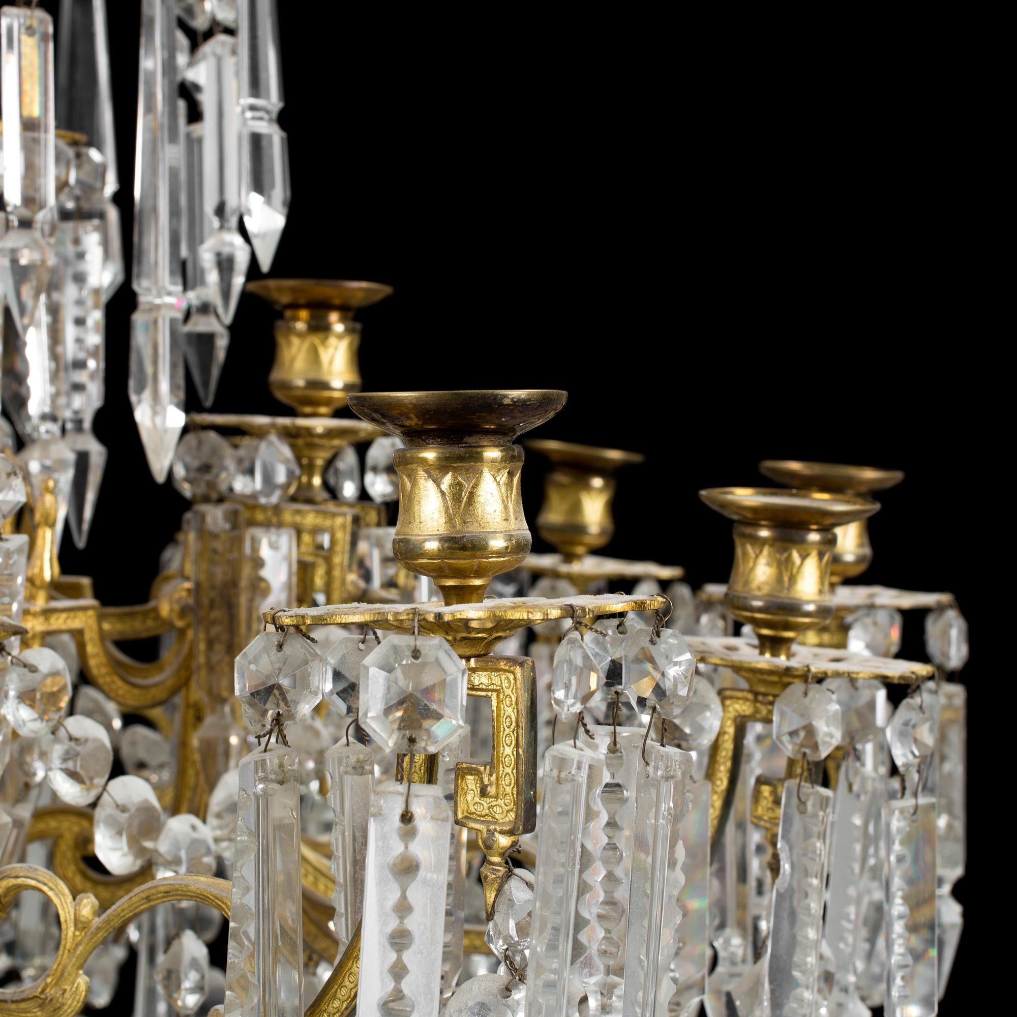 An oscarian chandelier late 19th century.