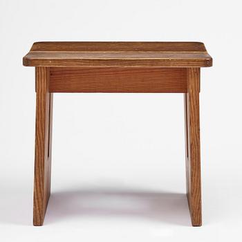 Axel Einar Hjorth, a "Skoga" stained pine stool, Nordiska Kompaniet, Sweden, 1930s.