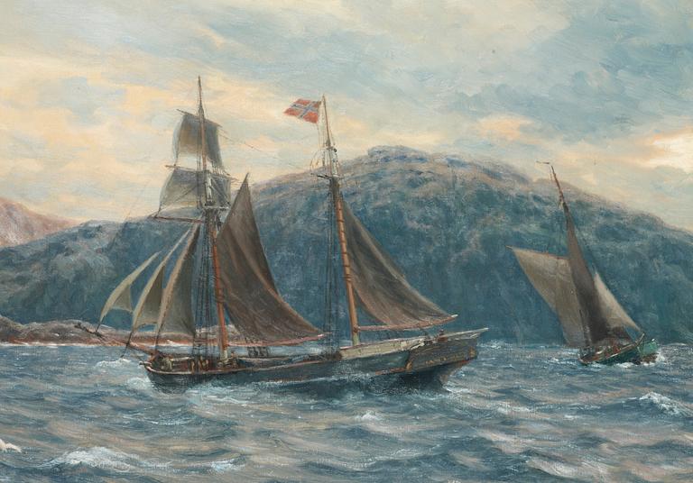 NIELS HANSTEEN, olja på duk, sign.
