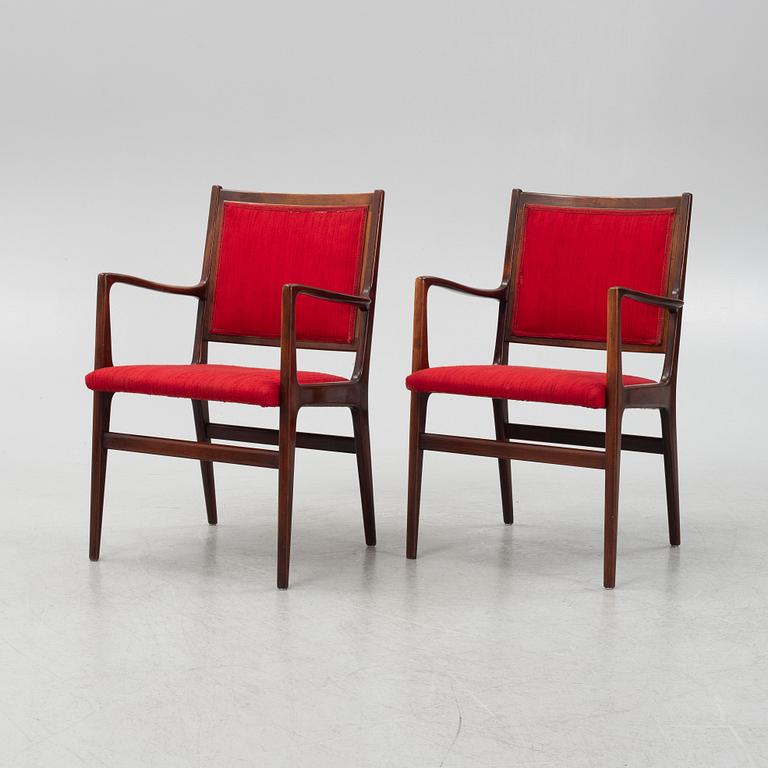 Karl Erik Ekselius, a pair of armchairs, JOC, mid 20th century.