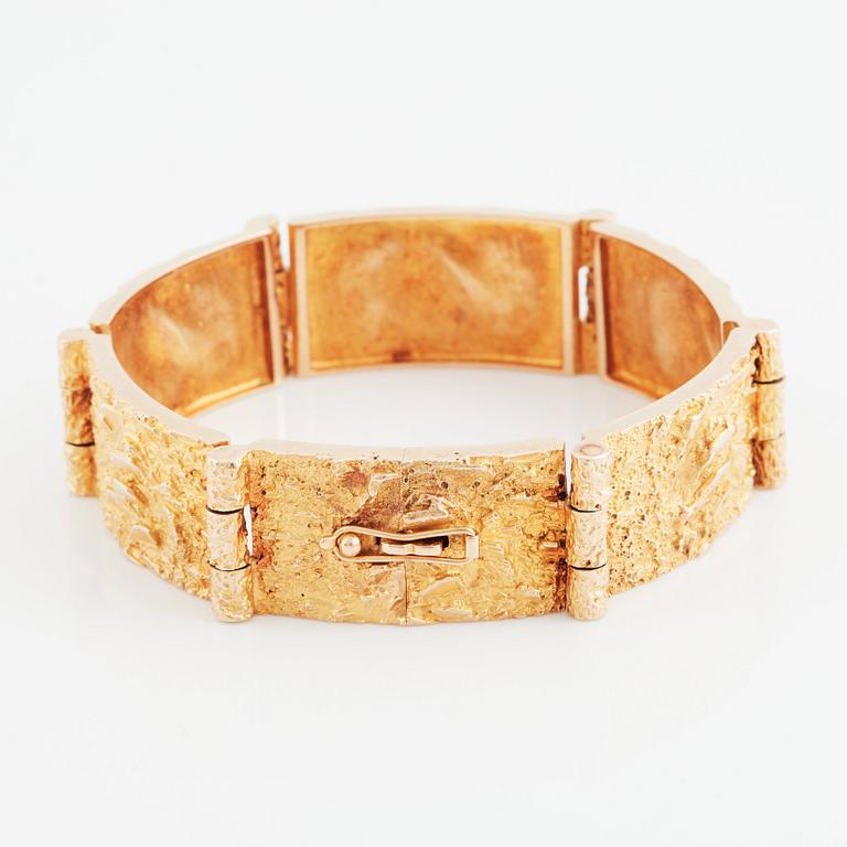 Björn Weckström, a 14K gold bracelet, for Lapponia, Finland 1969.