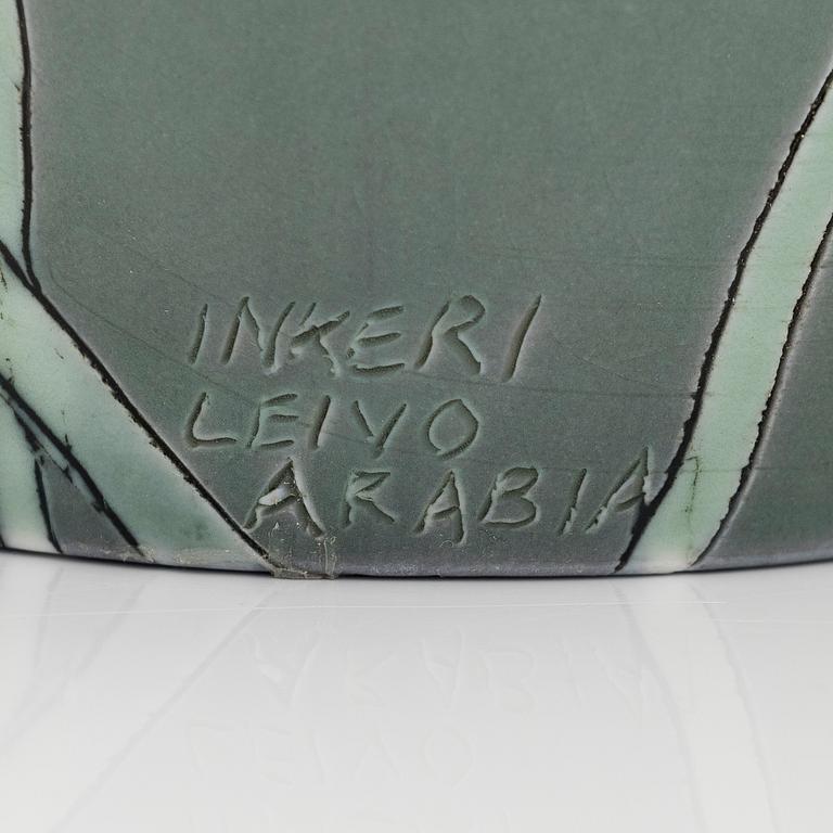 Inkeri Leivo, urna med lock, "Aino", keramik signerad Inkeri Leivo Arabia.