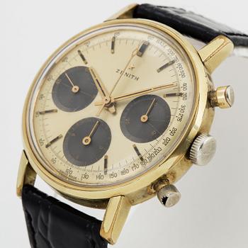 ZENITH, Golden Panda,  wristwatch, chronograph, 37 mm.