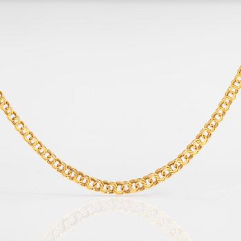 An 18K gold Bismarck necklace. Sweden.