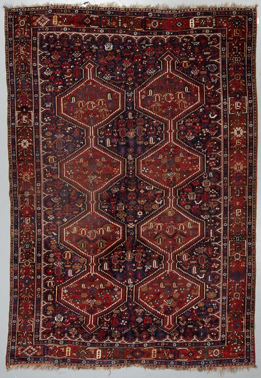 Matta, Antik/semiantik Kashgai/shiraz, ca 300-305 x 210-215 cm.