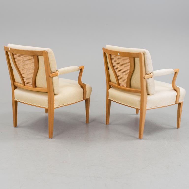A pair of Josef Frank 969 armchairs, Svenskt Tenn.