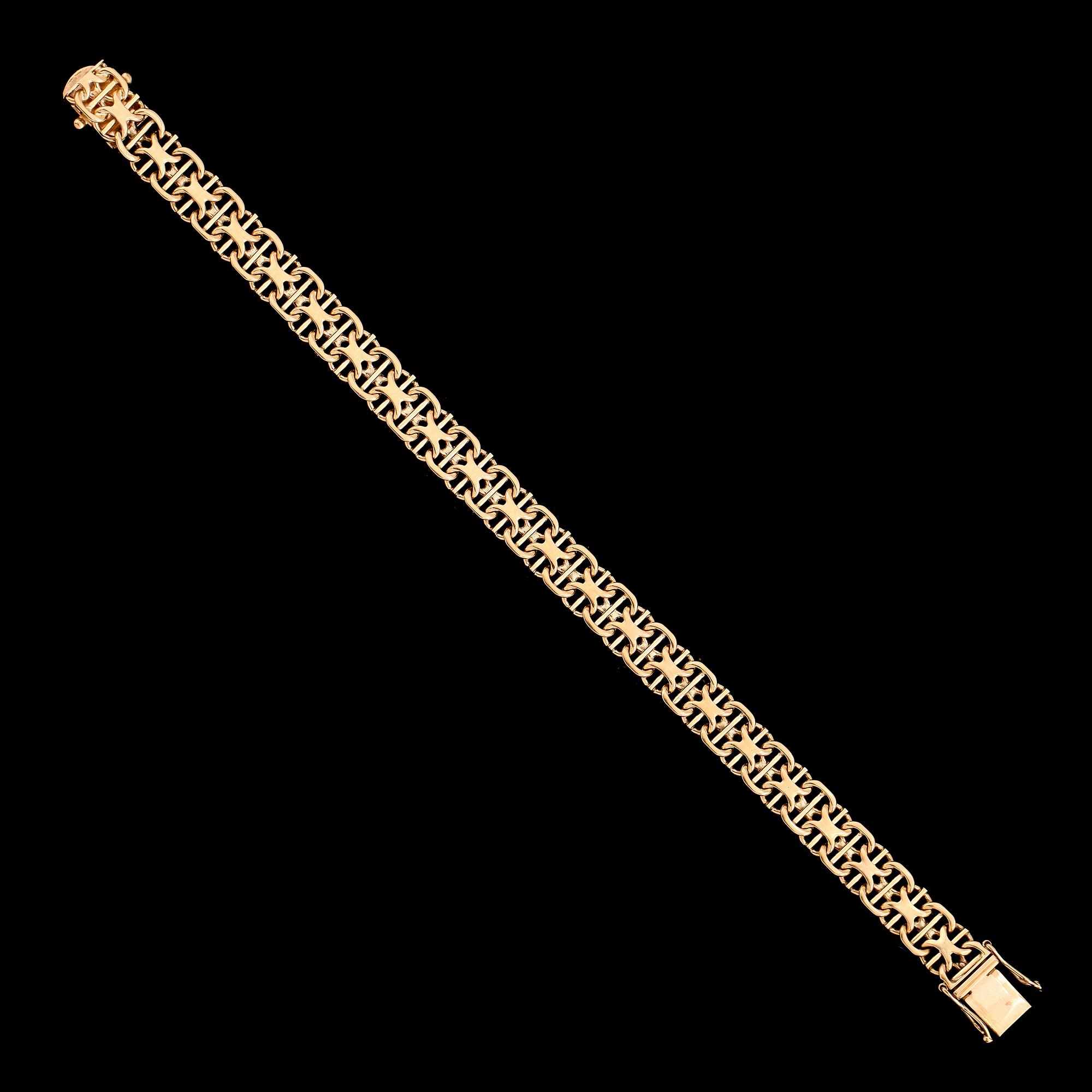 ARMBAND, 18K guld ÄSA Ädelsmycken, Stockholm 1965. Vikt ca 23 g.