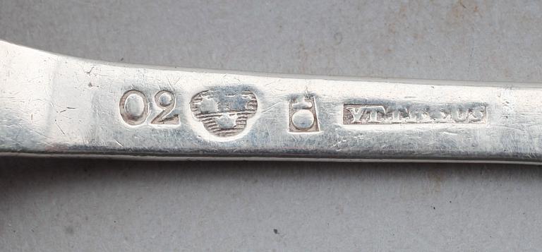 MATSKEDAR, 3 st, silver, Olof Yttraeus, Uppsala 1796. Vikt ca 145 g.