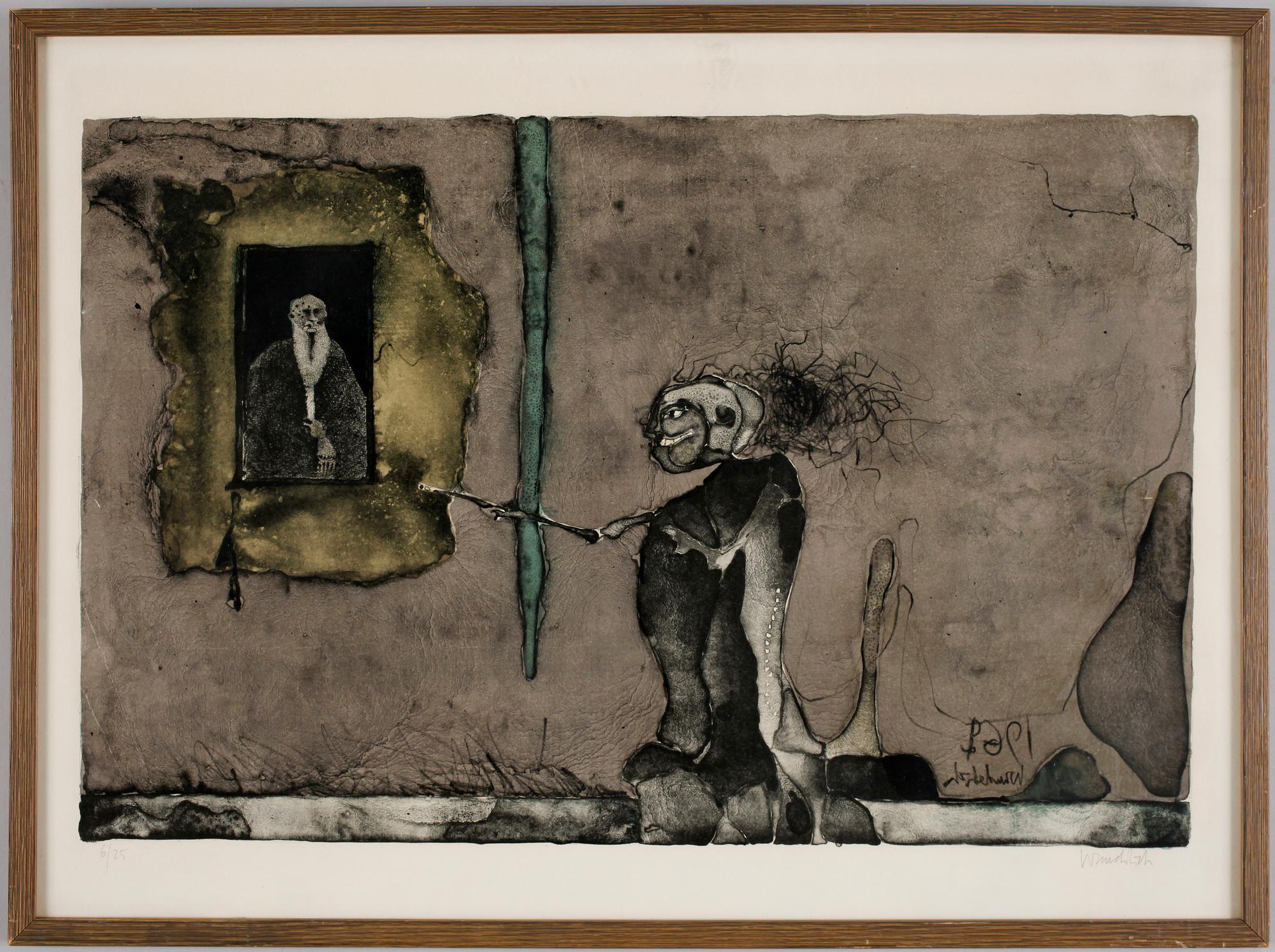 PAUL WUNDERLICH, litografier, 3 st, sign.