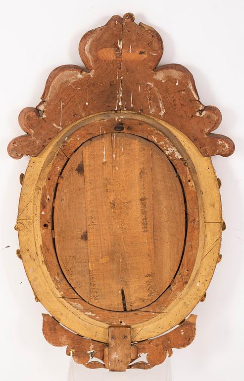 Spegellampetter, ett par, rokokostil, sent 1800-tal.