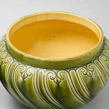 YTTERFODER, ett par, flintgods, 
Egersunds Fayancefabrik, sent 1800-tal.