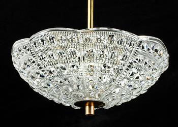 TAKPLAFOND, glas, Carl Fagerlund, omkring 1900-talets andra hälft. Höjd ca 50 cm.