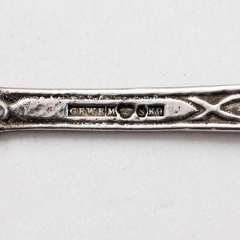 Uppläggningsbestick, 7 delar, silver, 1900-talets mitt.