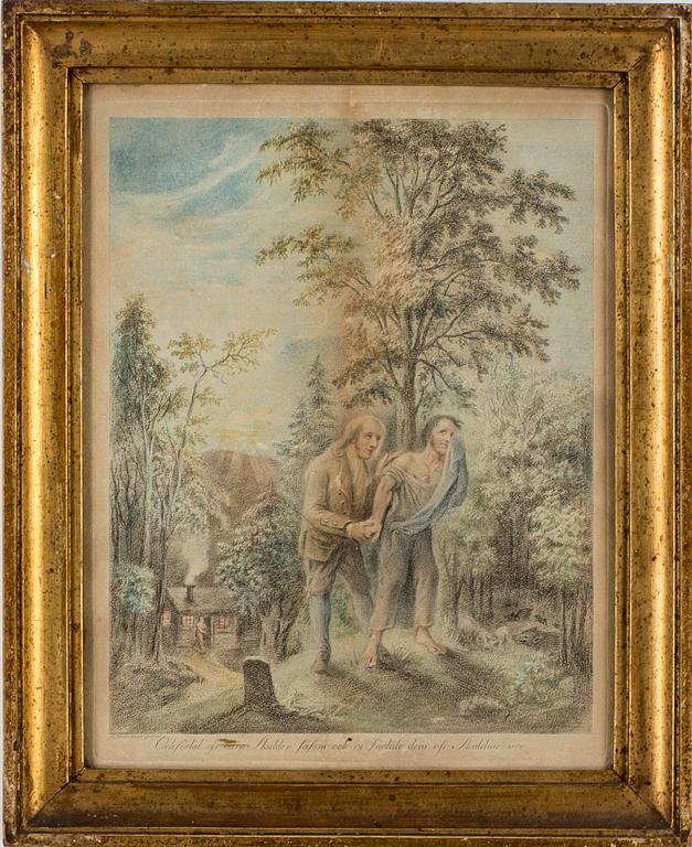 ELIAS MARTIN, Roulettegravyrer, 10 st, signerade i plåten.