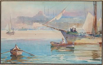 UNKNOWN ARTIST, watercolor, with signatur, dated 1923.