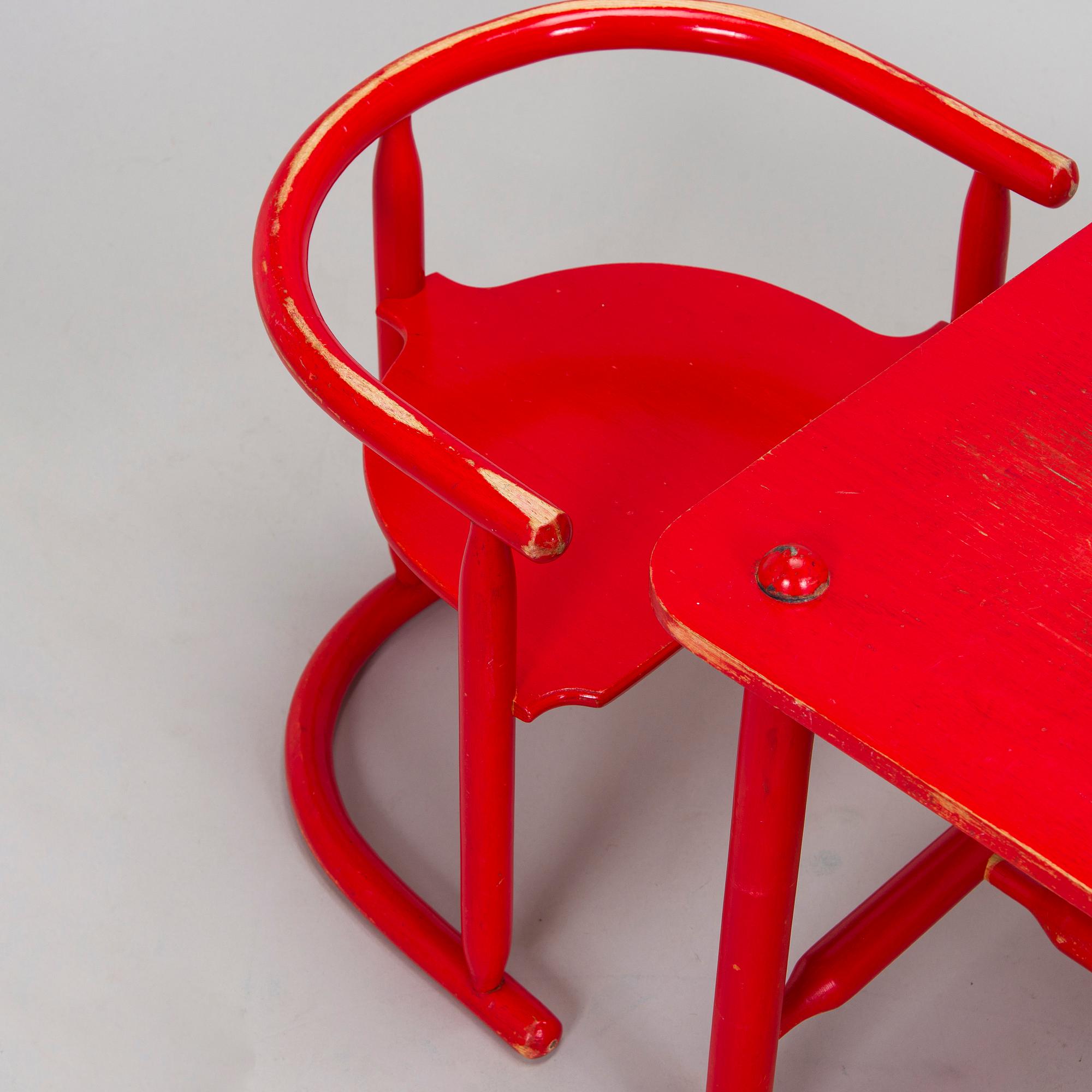 Karin Mobring, a children's beech wood furniture set, 'Anna', IKEA, Sweden,.