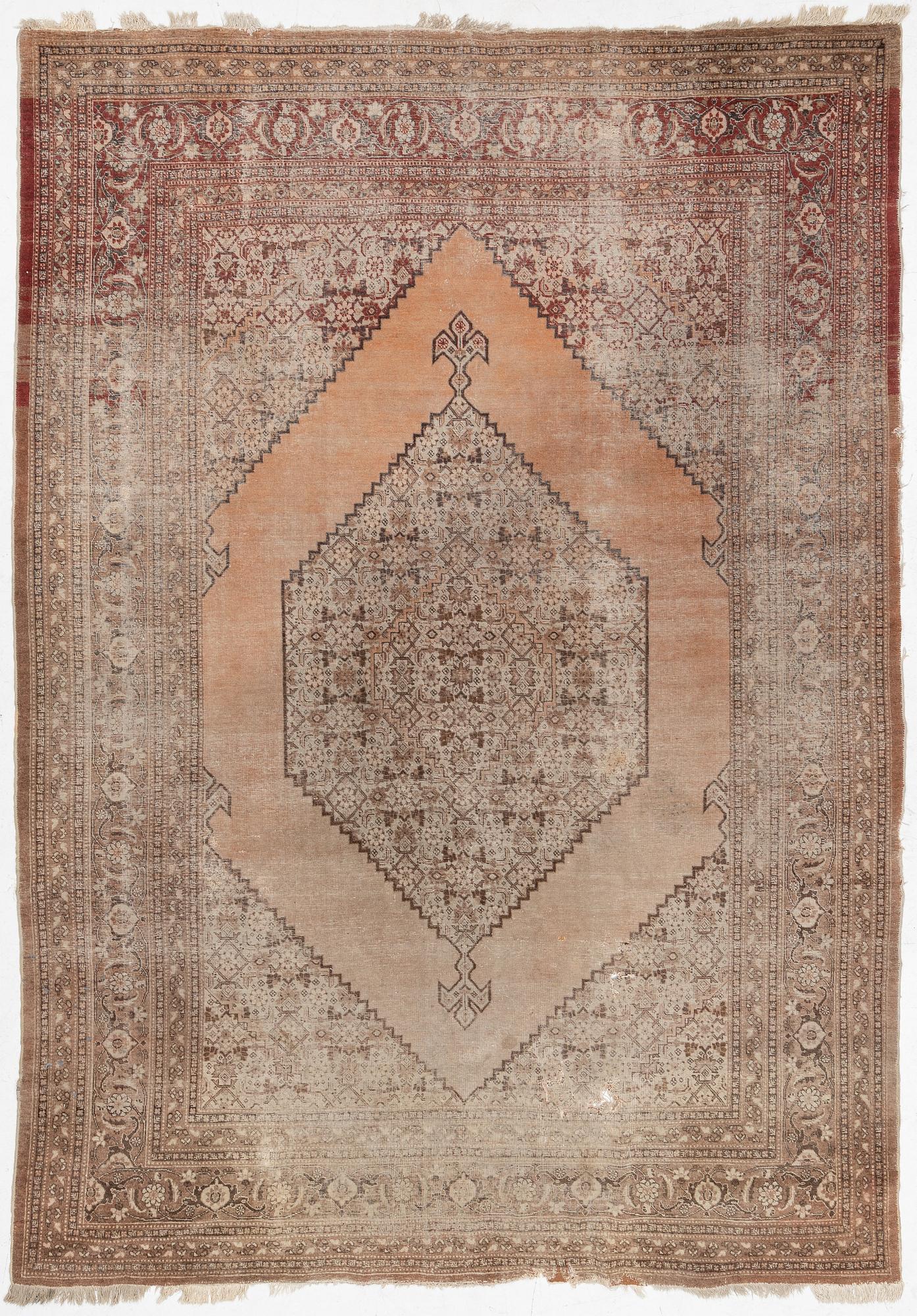 Rug, Tabriz, antique finish, approx. 395 x 275 cm.