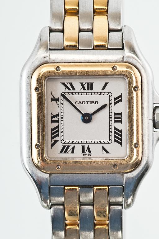 A CARTIER PANTHERE LADIES' WATCH.