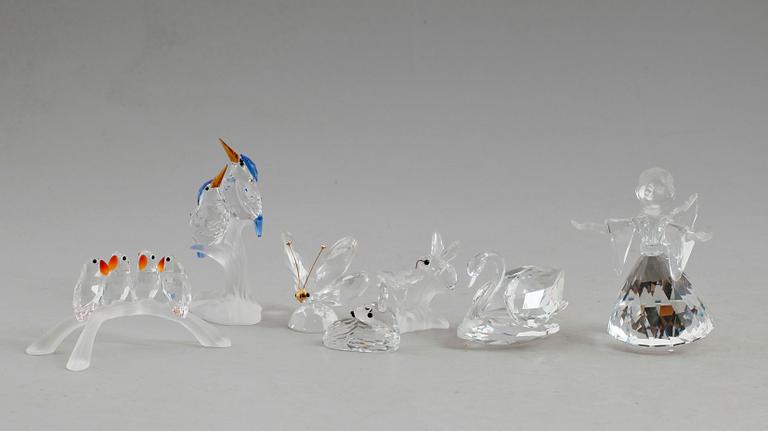 FIGURER, 7 st, Swarovskikristall.
