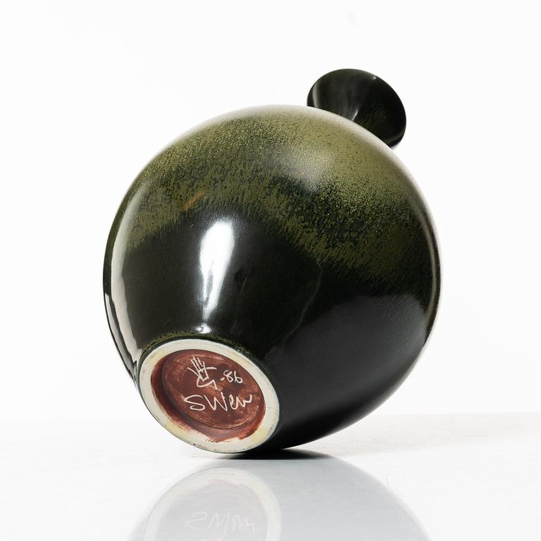 Sven Wejsfelt, a unique stoneware vase Gustavsberg, signed and dated 86.
