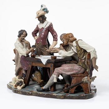 Juan Huerta, figurine, "Playing Cards", Lladró, Spain.