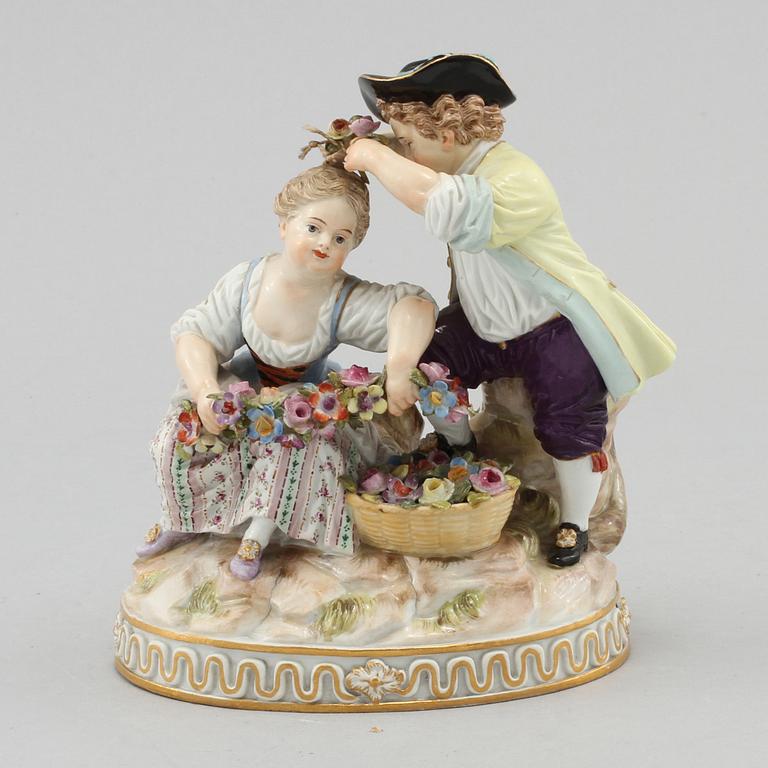 FIGURIN, porslin, Meissen, 1900-talets första del.