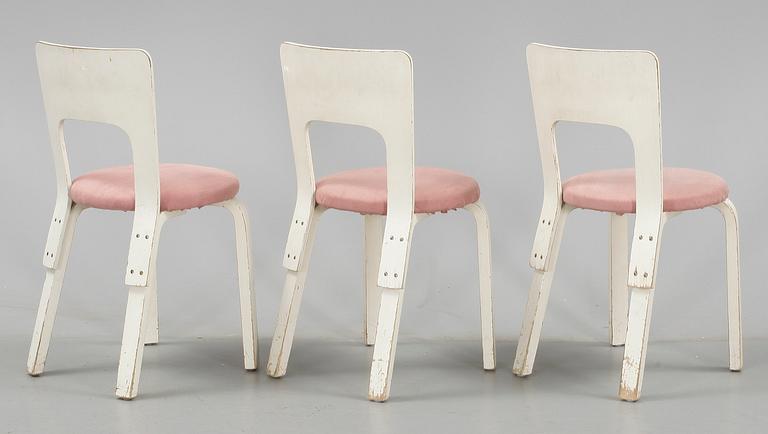 STOLAR, 3 st, modell 66, Alvar Aalto, Artek.