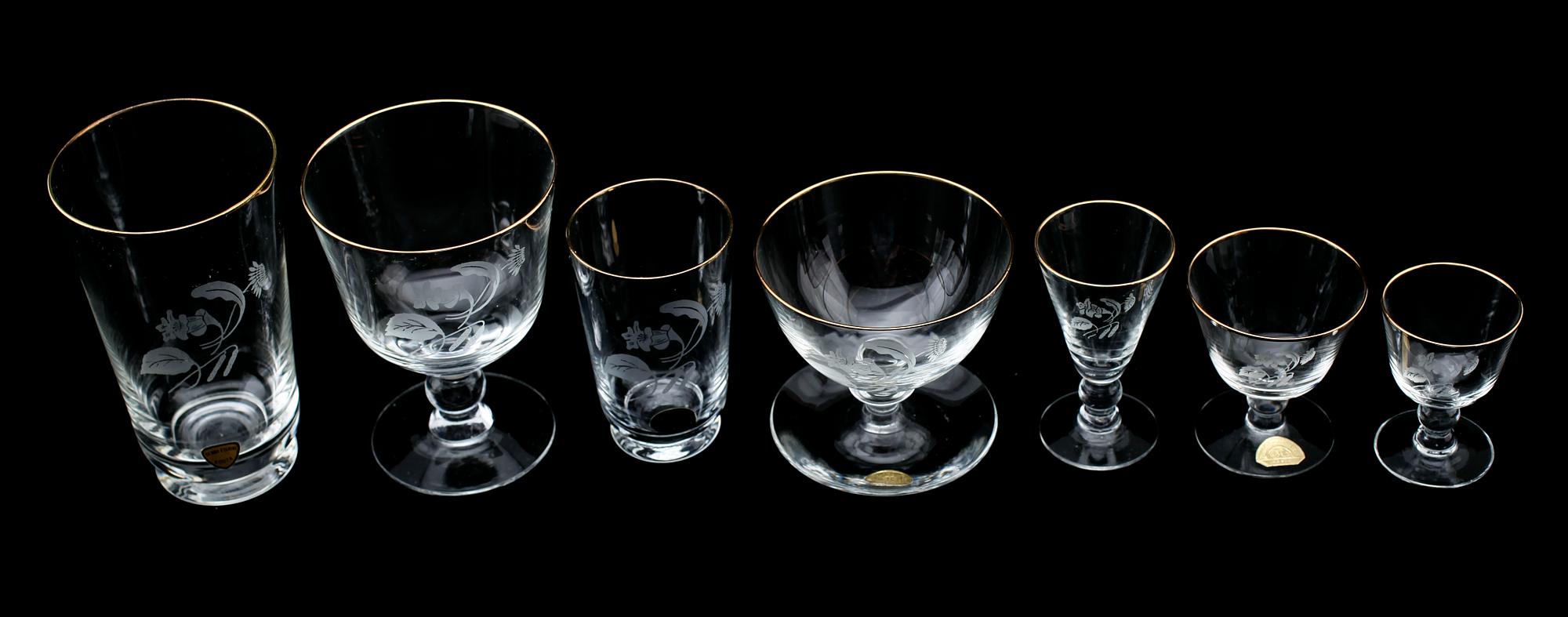 GLASSERVIS, 78 delar, Kosta, 1900-talets andra hälft.