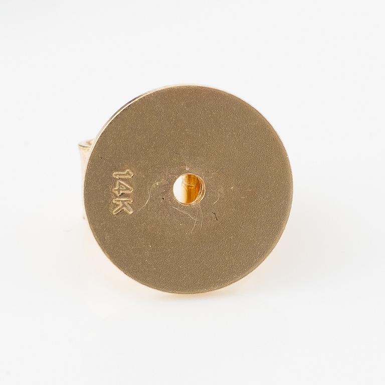 Earrings, girandole model with amethysts and multi-coloured diamonds.