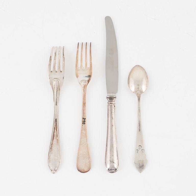 20 pieces of silver sandwish cutlery, model Swedish, GAb, Stockholm, 1956-58.