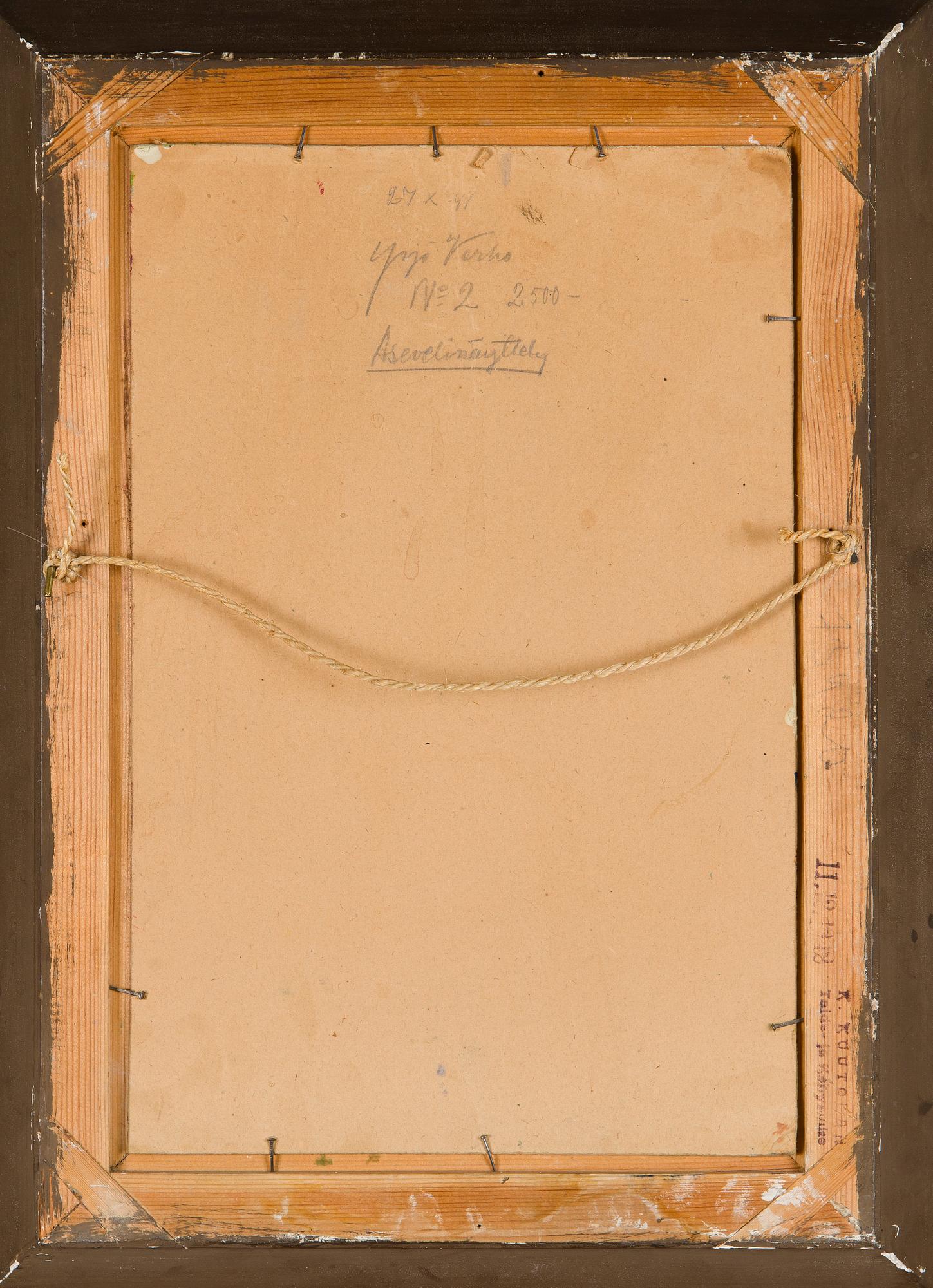 Yrjö Verho, Nude model.