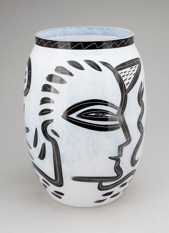 VAS, glas, Ulrica Hydman-Vallien, Kosta Boda, 1900/2000-tal.