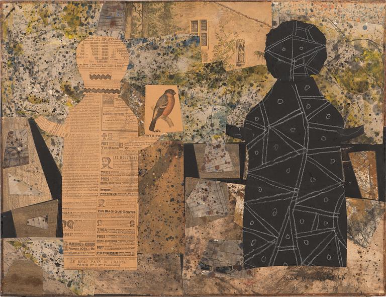 Max Papart, collage, 1960, signed.