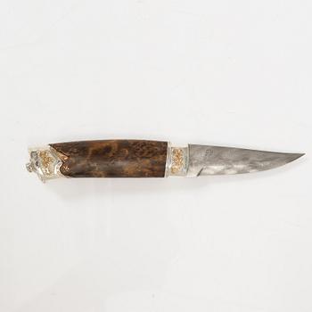 Knife-Jocke, (Jan Olsson), Sörböle, knife in sheath. signed.