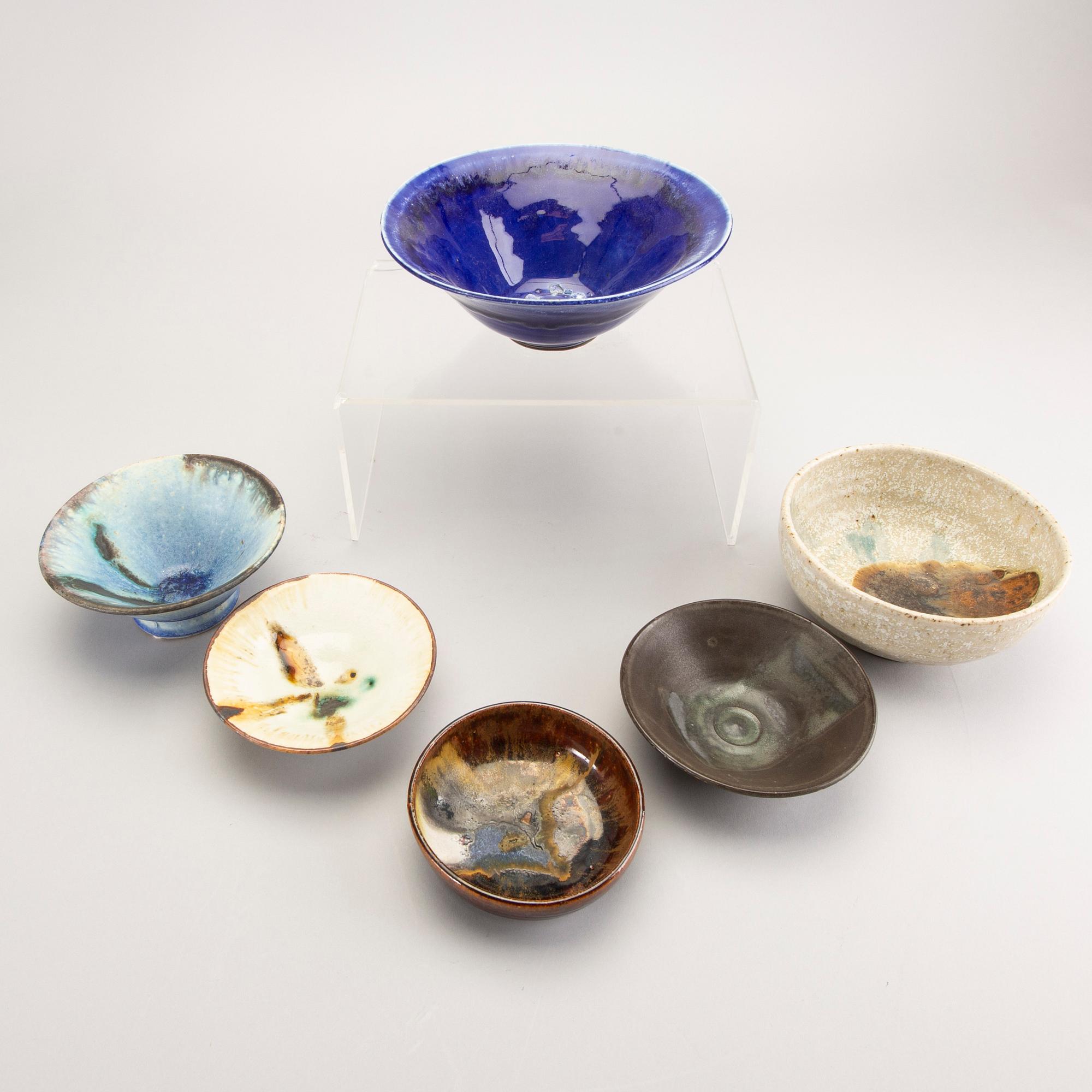 Carl Cunningham-Cole, a set of six stoneware bowls.