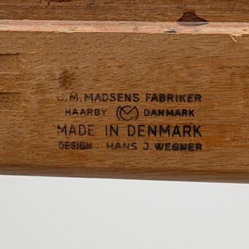 Hans J. Wegner, stolar, 6 st, "W1", C.M. Madsens Fabriker, Danmark 1950/60-tal.