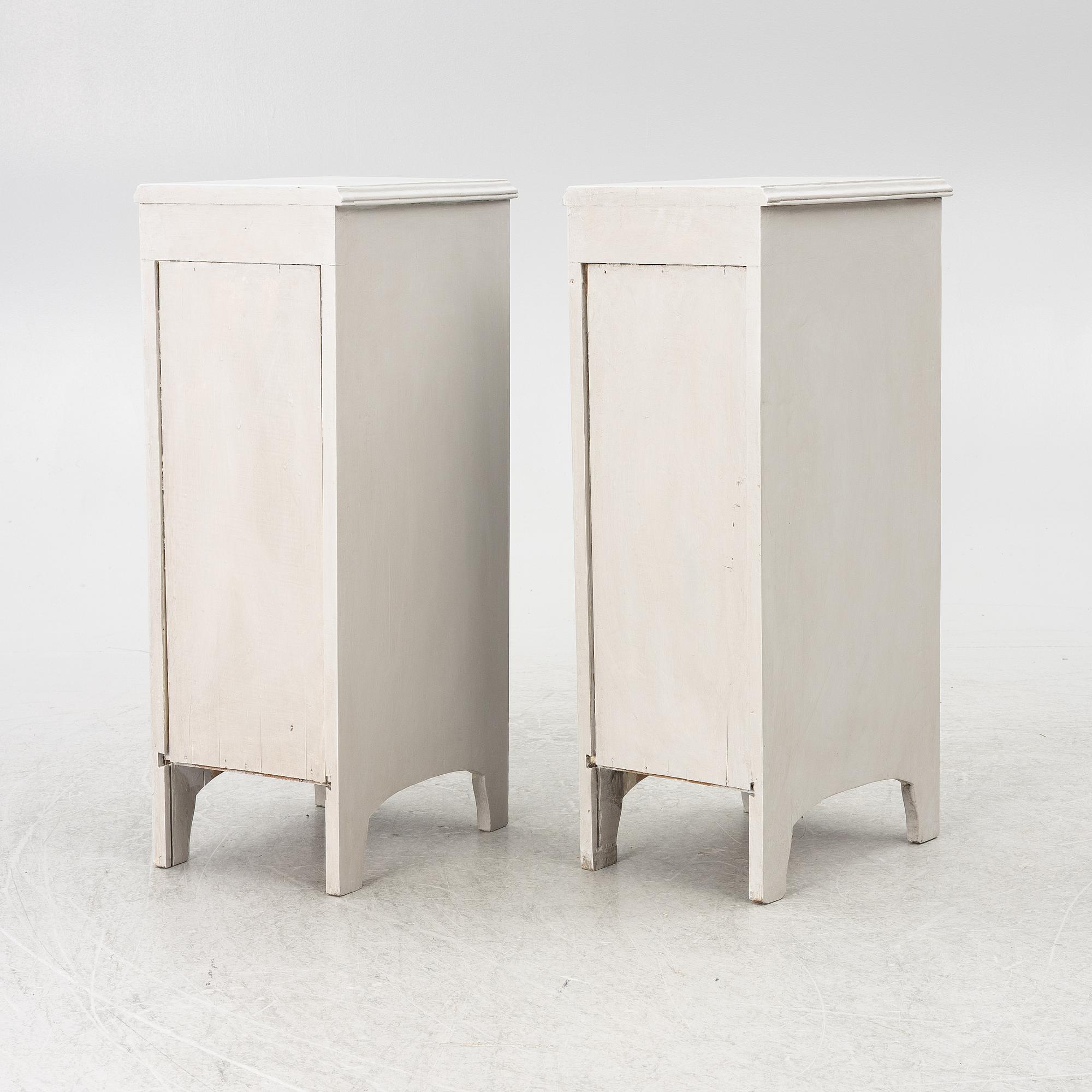 Nightstands, a pair, first half of the 20th century.