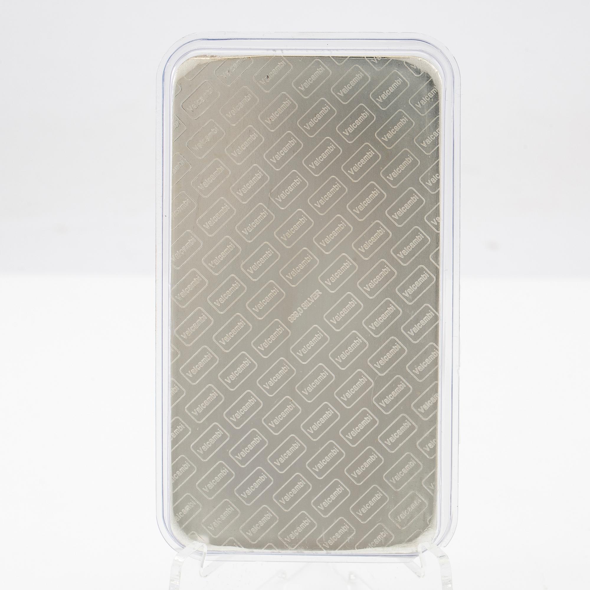 Silver bar 1kg 999 Valcambi Suisse.